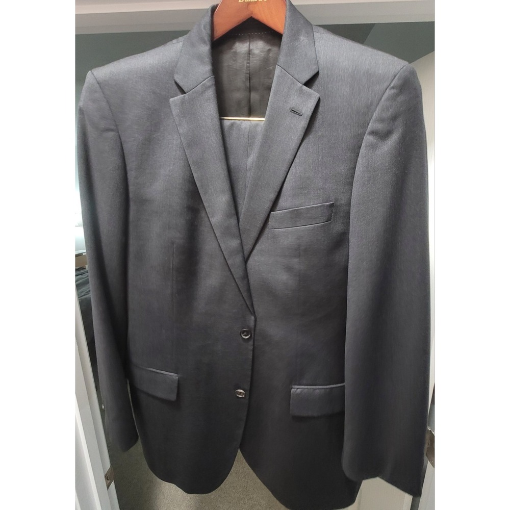 Hugo Boss Men's Charcoal Gray Reda‎ 2 Button Suit Pasolini/Movie Size 42 Long